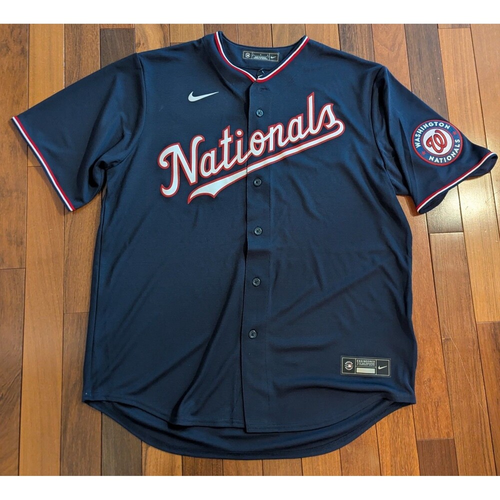 Washington Nationals Nike Engineered MLB Jersey NWOT Mens Large Alternate